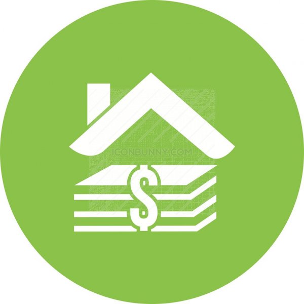 600x600 Home Loan Flat Round Icon