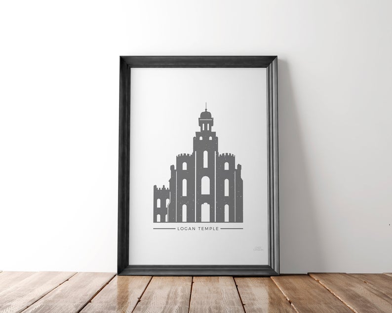 794x634 Logan Utah Temple Lds Printable Icon Etsy