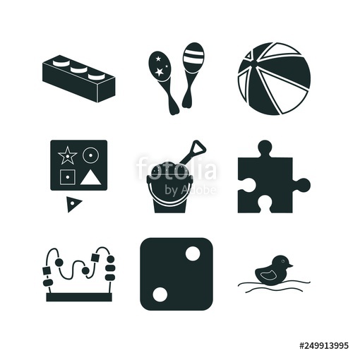 500x500 Toy Icon Set Baby Toy For Logic Icon And Dice Icon Vector Icons