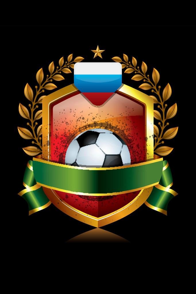 683x1024 Russia Soccer Icon With Laurel Wreath Sports Poster Inch Ebay
