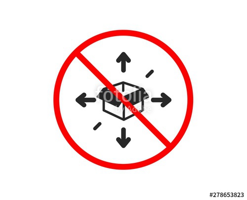 500x405 No Or Stop Parcel Delivery Icon Logistics Service Sign Tracking