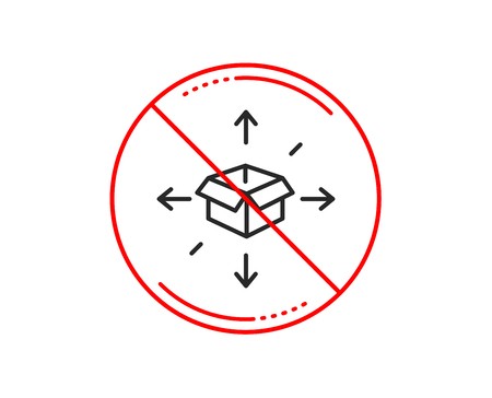 450x364 No Or Stop Sign Parcel Delivery Line Icon Logistics Service Sign