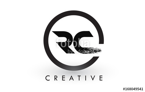500x318 Rc Brush Letter Logo Design Creative Brushed Letters Icon Logo