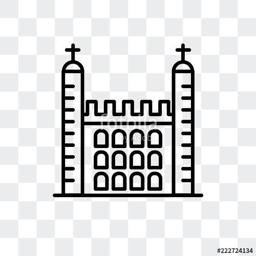 500x500 Tower Of London Icon Isolated On Transparent Background Modern