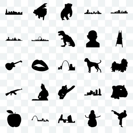 450x450 Set Of Transparent Icons Such As Karate Kick, Snowman, Long
