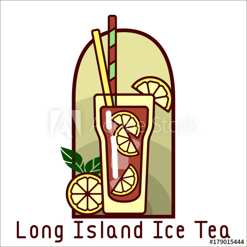 500x500 Vector Colorful Icon Of Cocktail Long Island Ice Tea The Icon
