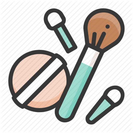 512x512 Brush, Cosmetic, Makeup, Powder Brush, Powder Puff Icon