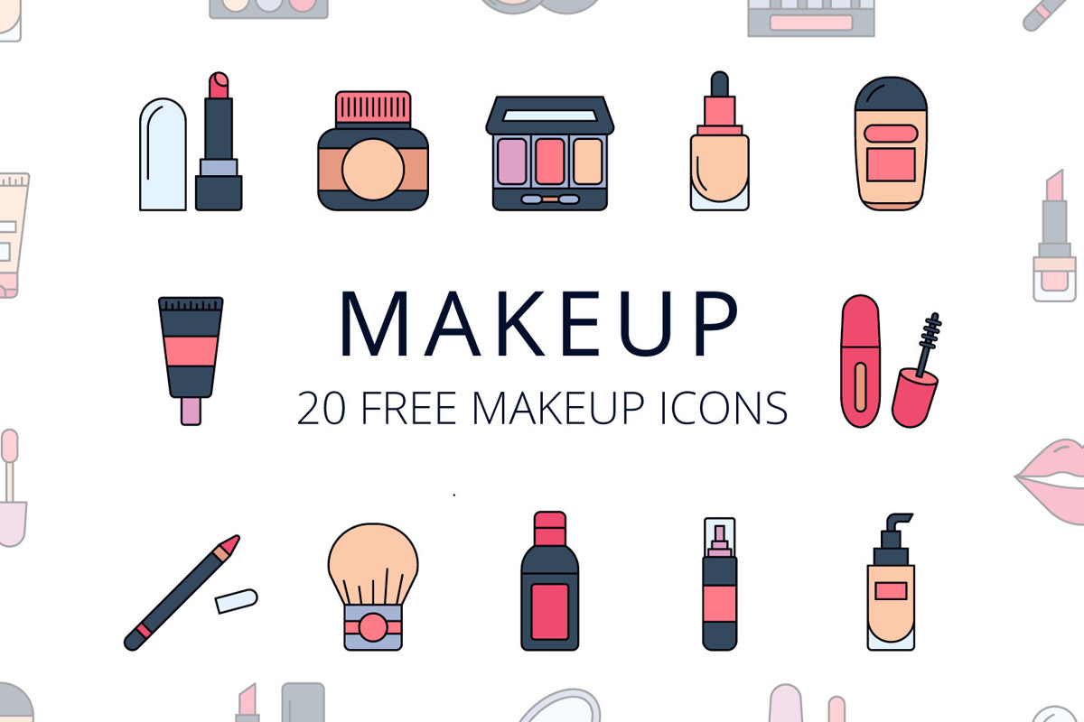 1200x800 Free Makeup Vector Icon Set