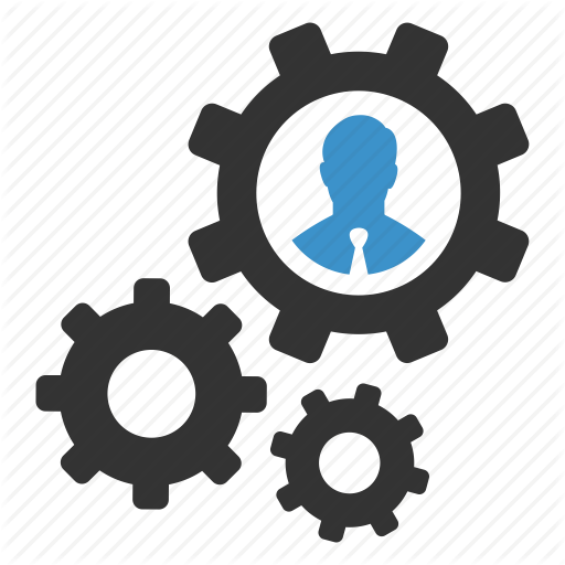 512x512 Businessman, Gears, Management, Optimization, Process, Profile