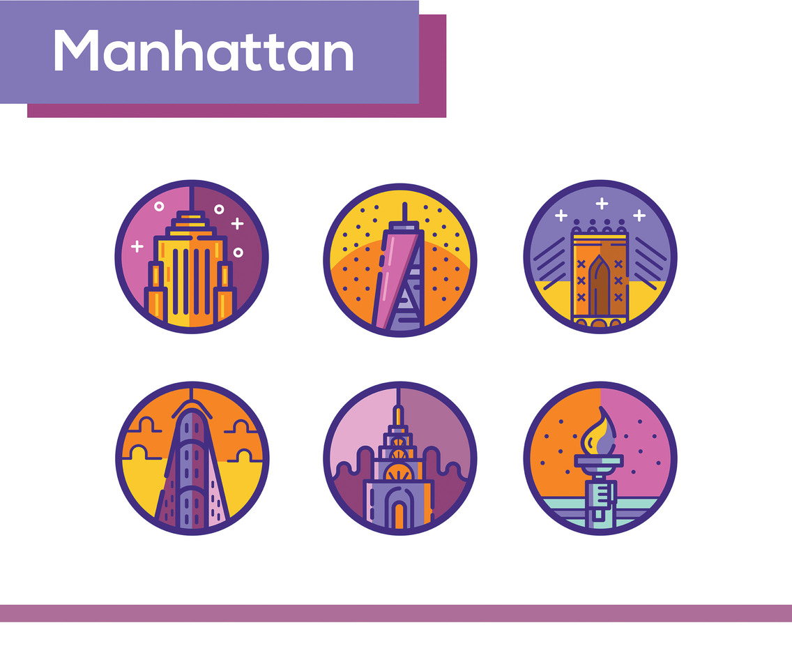 1136x936 Manhattan Icon Vector Vector Art Graphics