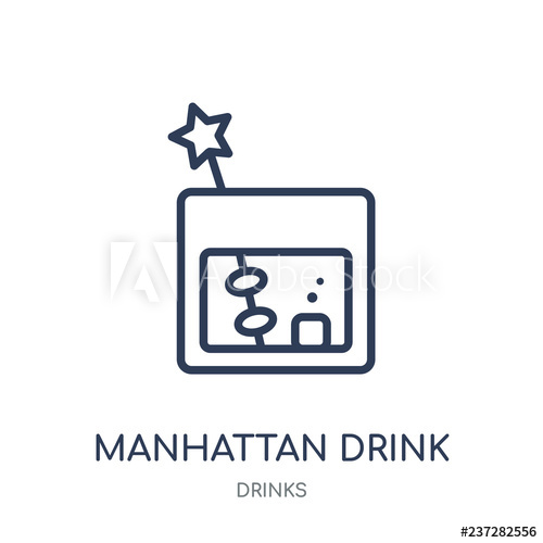 500x500 Manhattan Drink Icon Manhattan Drink Linear Symbol Design