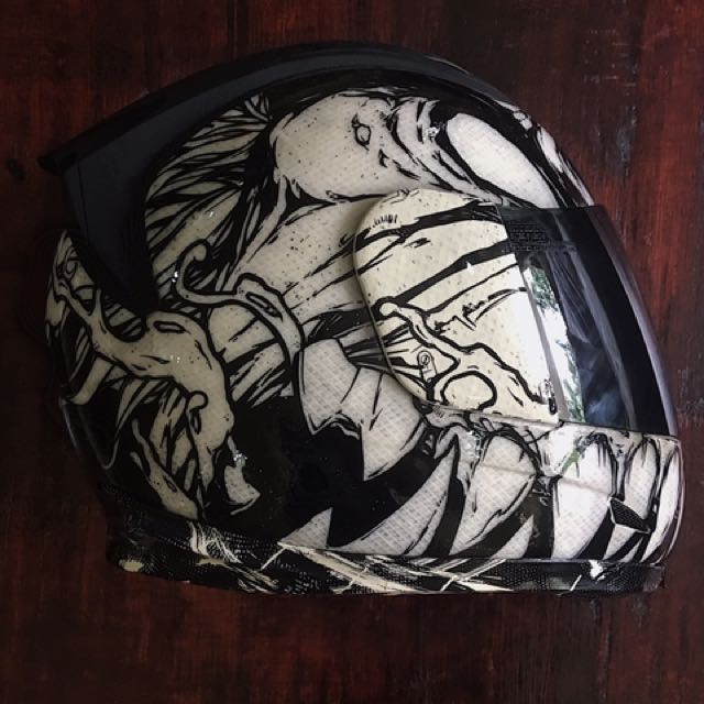 640x640 Icon Airframe Artist Series Manic Full Face Helmet, Motorbikes
