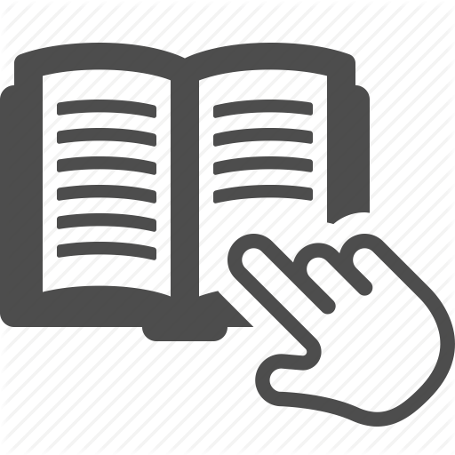 512x512 Book, Hand, Manual, Pointer Finger, Reading, Text Book, Textbook Icon