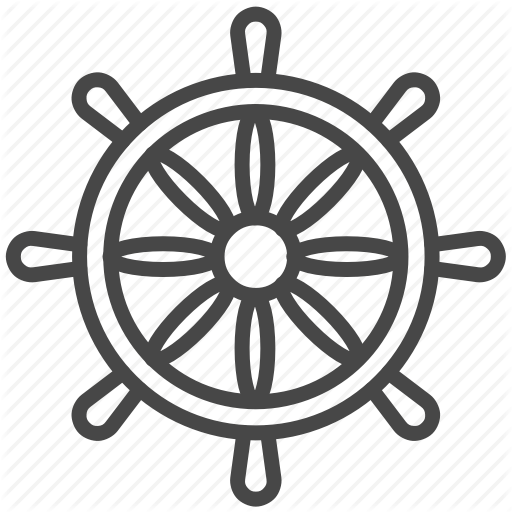 512x512 Boat, Marine, Nautical, Navy, Ship, Steering Wheel Icon