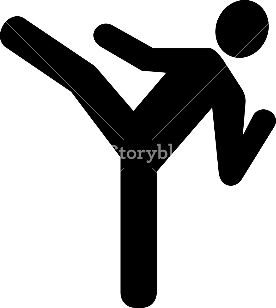 895x1000 Karate Icon Martial Arts Royalty Free Stock Image