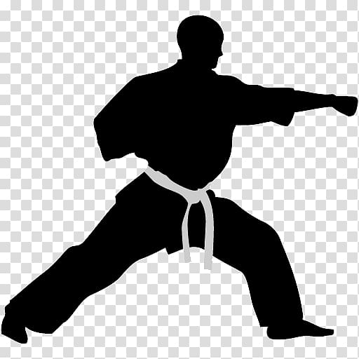 512x512 Man Practicing Martial Arts Illustration, Karate Martial Arts