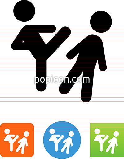 400x512 Martial Arts Kick Icon