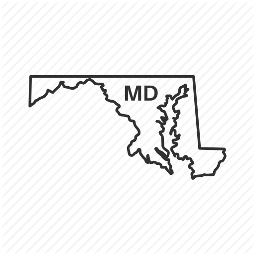512x512 America, American State, Borders, Map, Maryland, State, Usa Icon