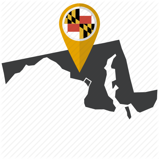 512x512 America, Map, Maryland, Navigation, State, Us Icon