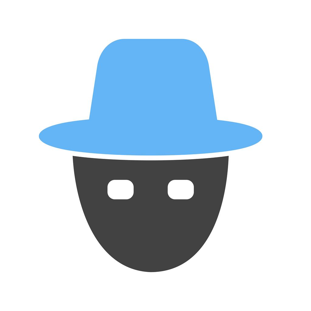1024x1024 Hacker Mask Blue Black Icon