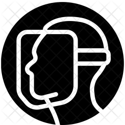 256x256 Welding Mask Icon Of Glyph Style