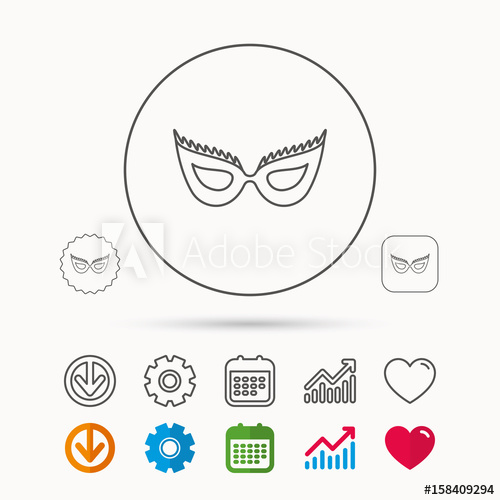 500x500 Festive Mask Icon Masquerade Carnival Sign Anonymous Symbol