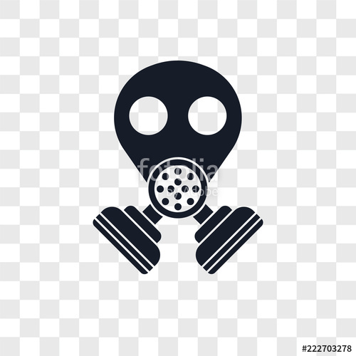 500x500 Gas Mask Icons Isolated On Transparent Background Modern
