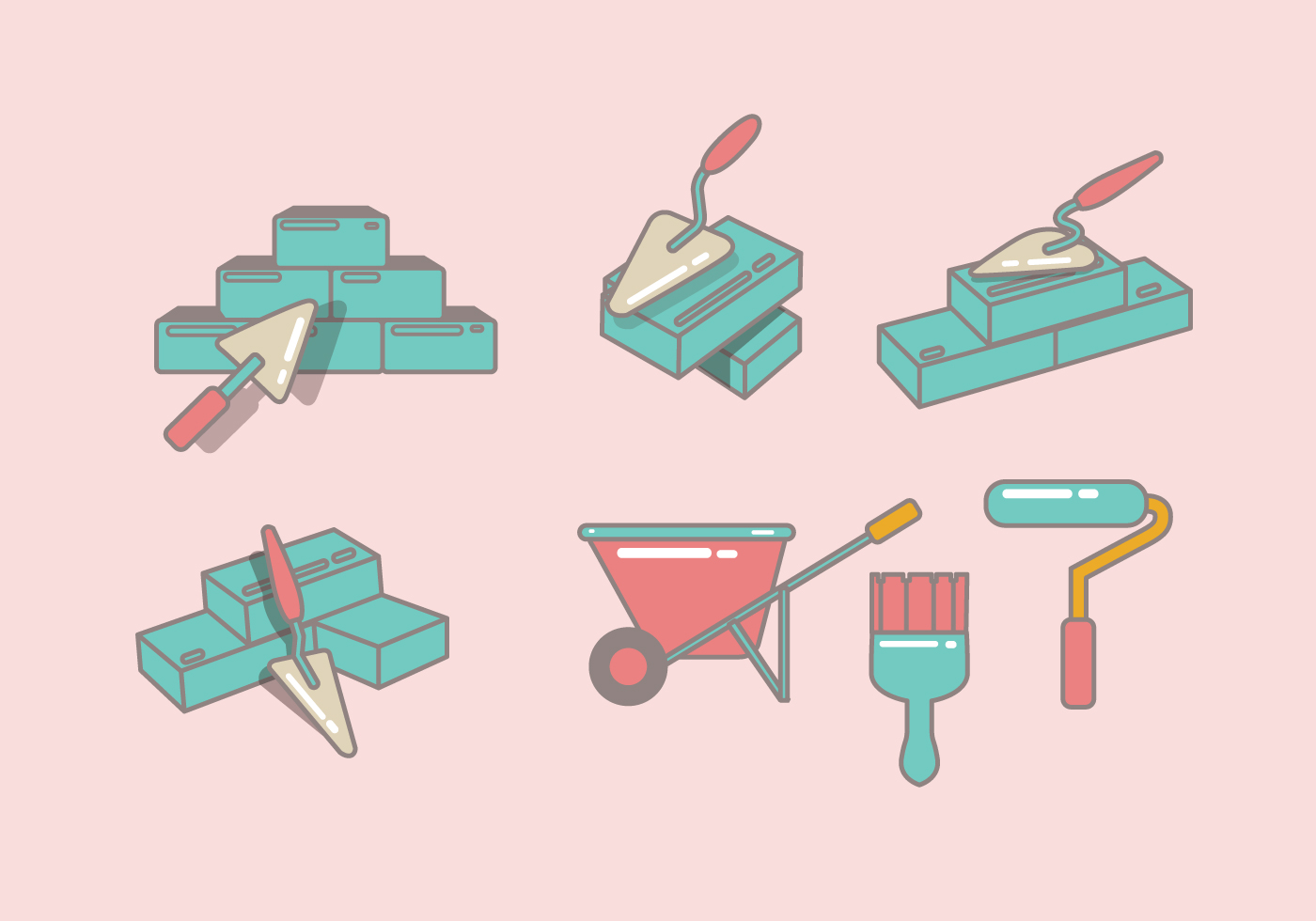 1400x980 Masonry Icon Vector