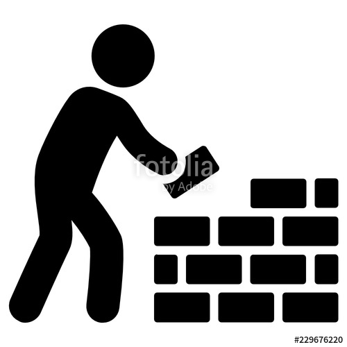 500x500 Masonry Vector Icon