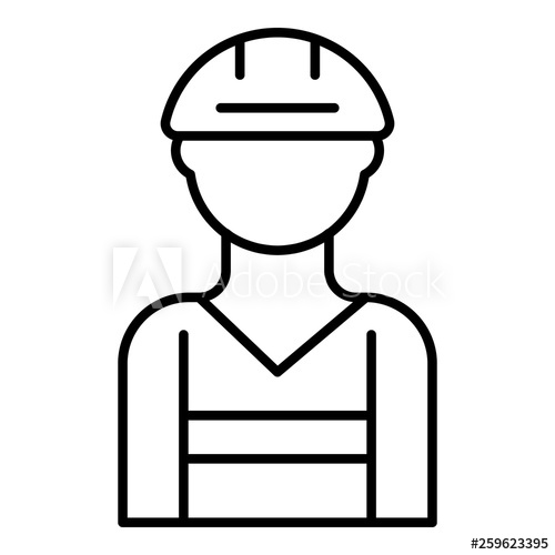 500x500 Masonry Worker Icon Outline Masonry Worker Vector Icon For Web