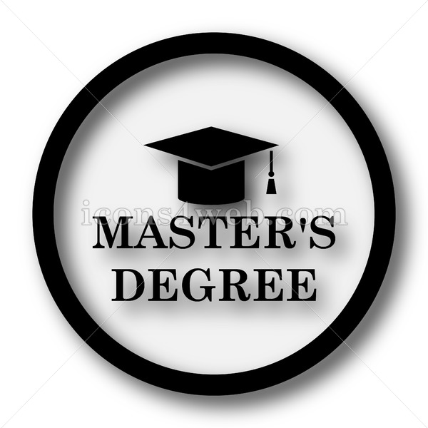 600x600 Master's Degree Simple Icon Master's Degree Simple Button