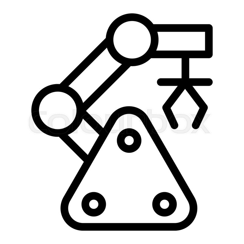 800x800 Robotic Claw Line Icon Mechanical Stock Vector Colourbox