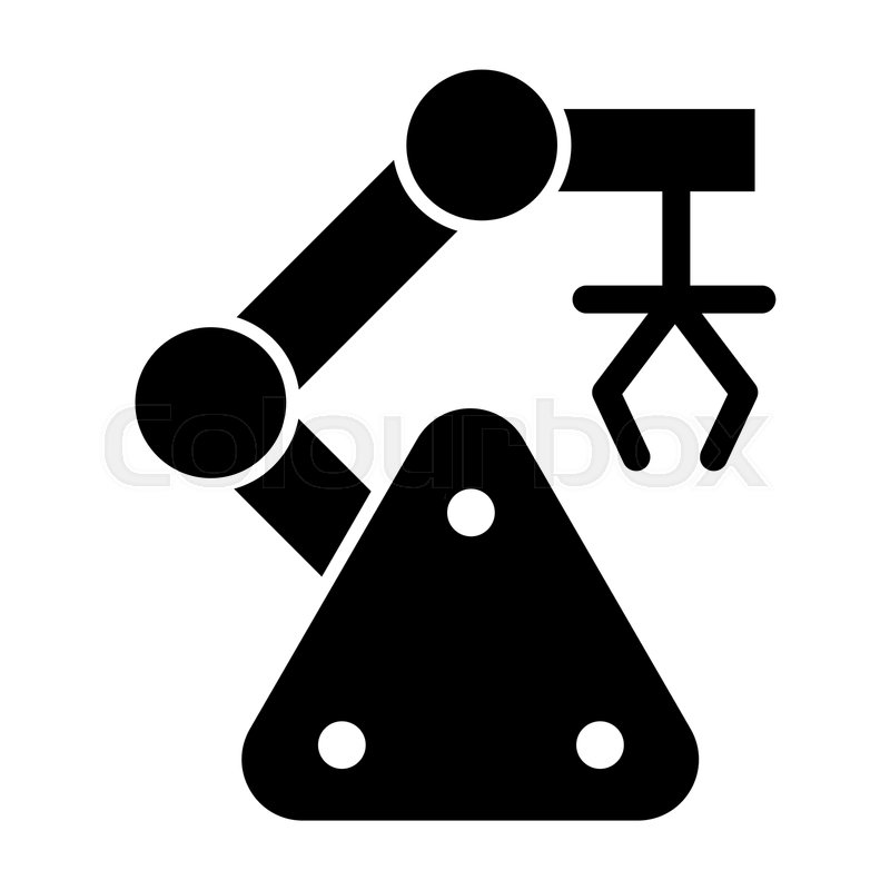 800x800 Robotic Claw Solid Icon Mechanical Stock Vector Colourbox