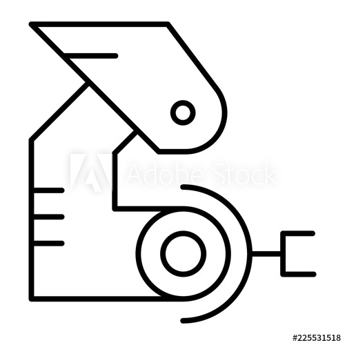 500x500 Robotic Hand Thin Line Icon Mechanical Claw Vector Illustration
