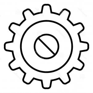 300x300 Vector Single Outline Icon Mechanical Gear Catchsplace