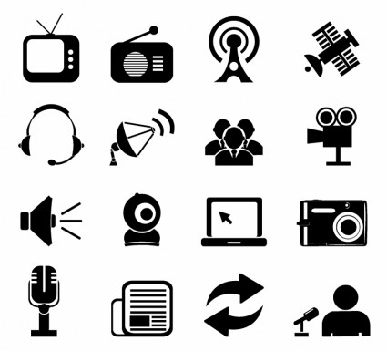 425x385 Mass Media Icons Vector Icon Free Vector Free Download