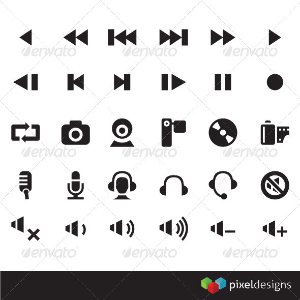 590x590 Media Icon Graphics, Designs Templates From Graphicriver