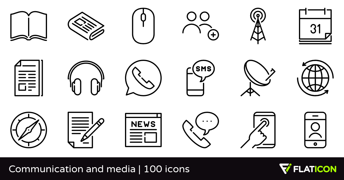1200x630 Communication And Media Free Icons