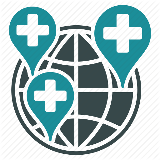 512x512 Global Medicine, Globe, Hospital, International Healthcare, Map