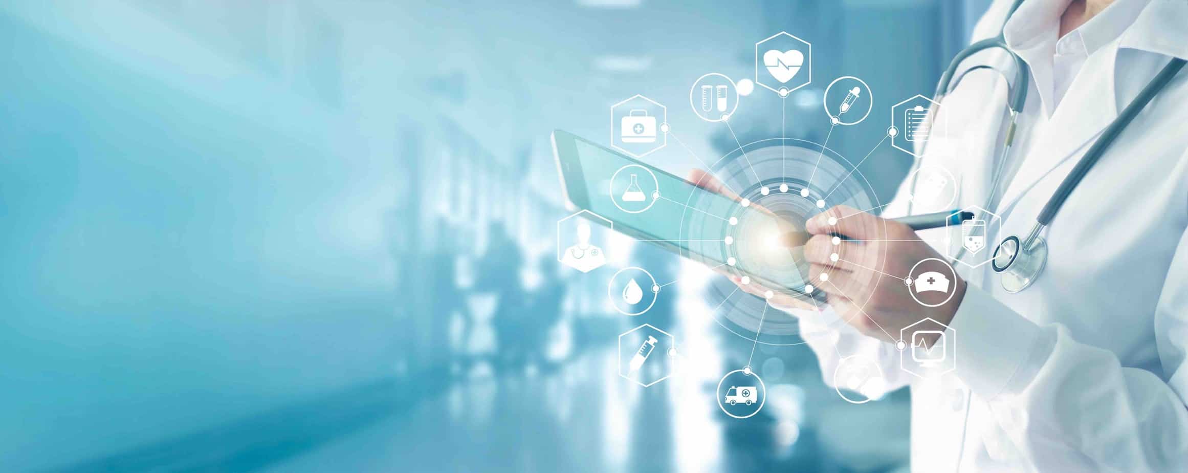 2322x924 Medicine Doctor And Stethoscope Touching Icon Medical Network Co