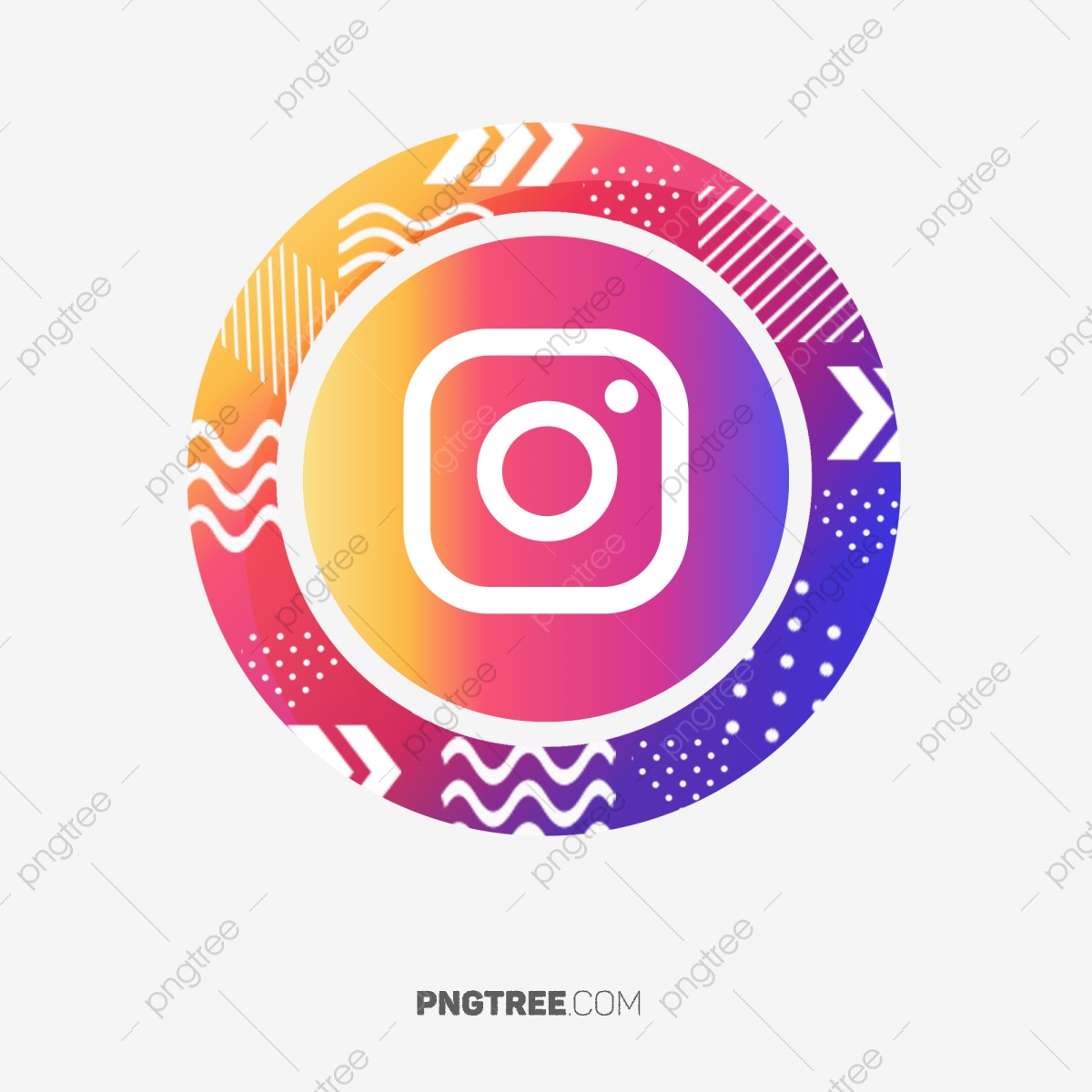 1200x1200 Instagram Memphis Design Social Media Icon, Colorful Icon, Ig Icon