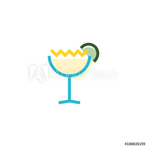 500x500 Margarita Cocktail Memphis Style Icon Can Be Used As A Part