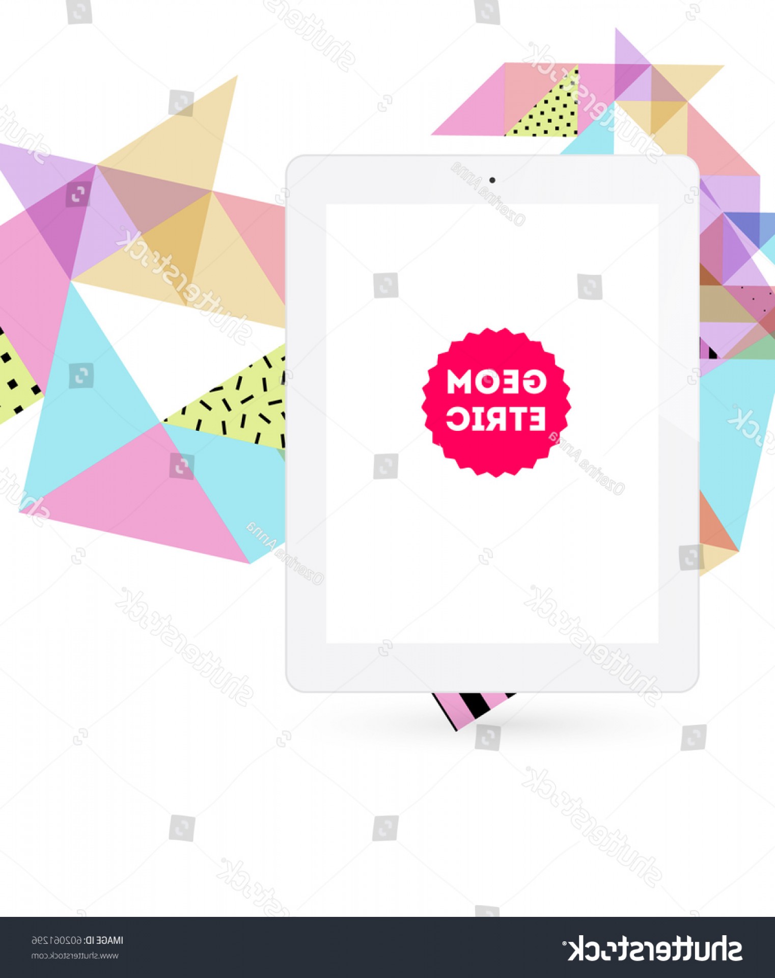 1522x1920 Tablet Pc Icon Memphis Geometric Background Soidergi