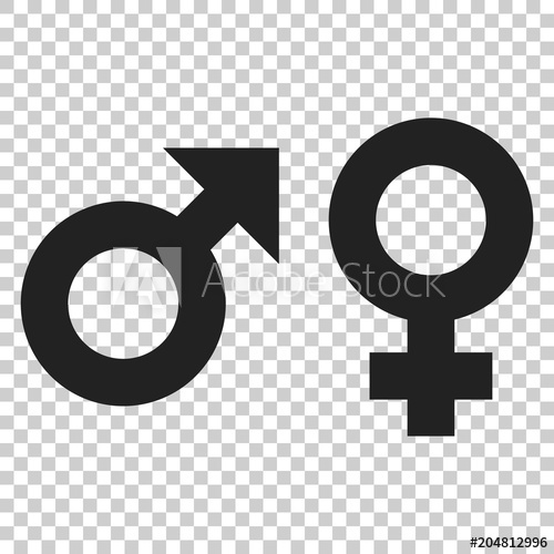 500x500 Gender Male And Female Sign Vector Icon Men And Women Concept