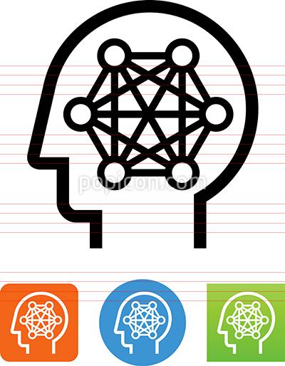 400x514 Brain With Mesh Neural Network Icon