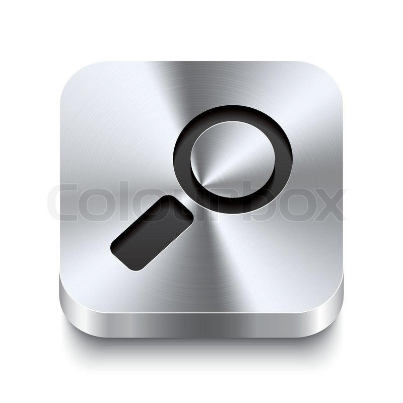 800x800 Square Metal Button Perspektive