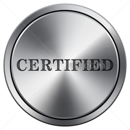 416x416 Certified Icon Round Icon Imitating Metal