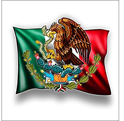 425x416 Mexican Flag Sticker Decal Free Shipping Automotive
