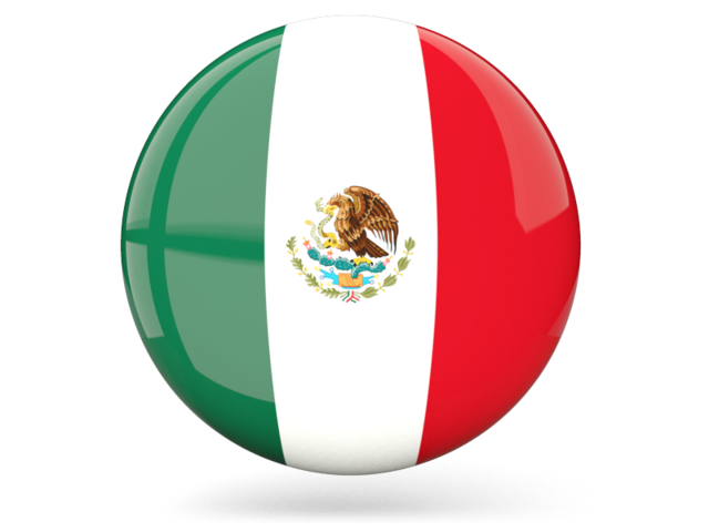 640x480 Glossy Round Icon Illustration Of Flag Of Mexico