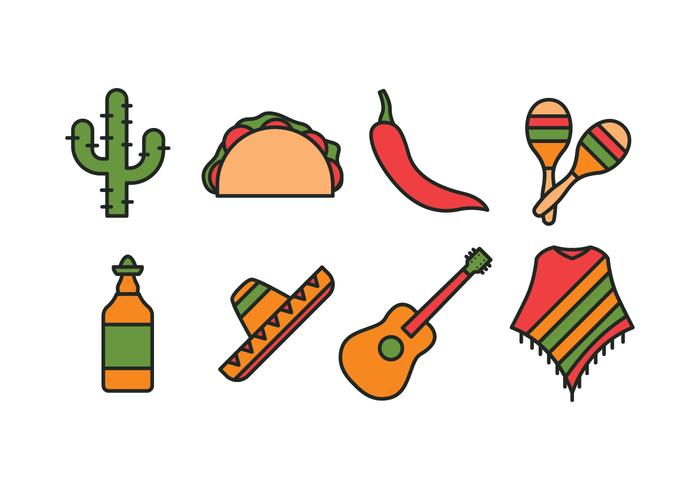700x490 Mexico Icon Set